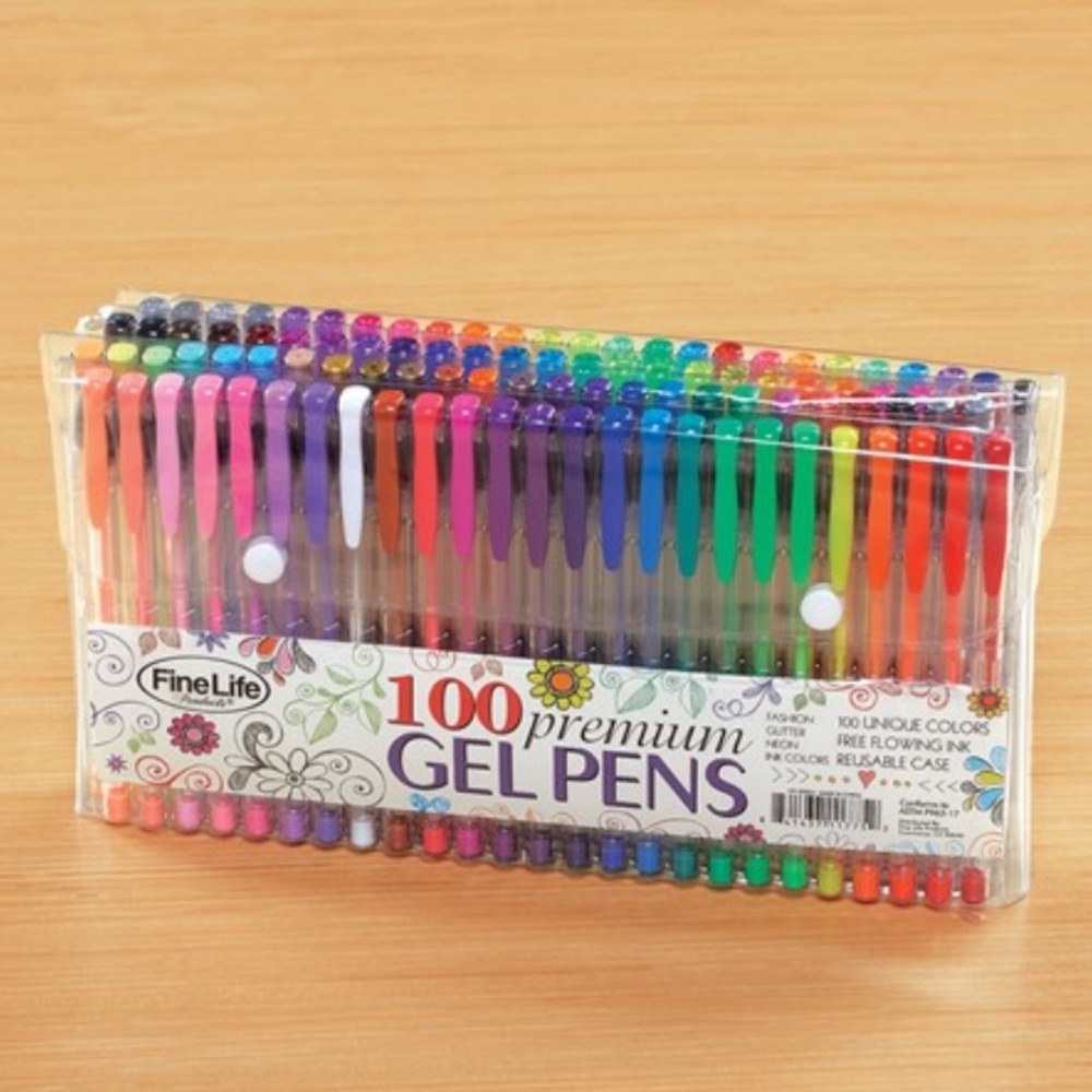 Set of 100 New Gel Pens